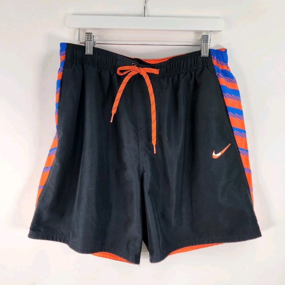 Nike Shorts Mens XL Black Orange Blue Gators Dri-Fit Athletic Basketball